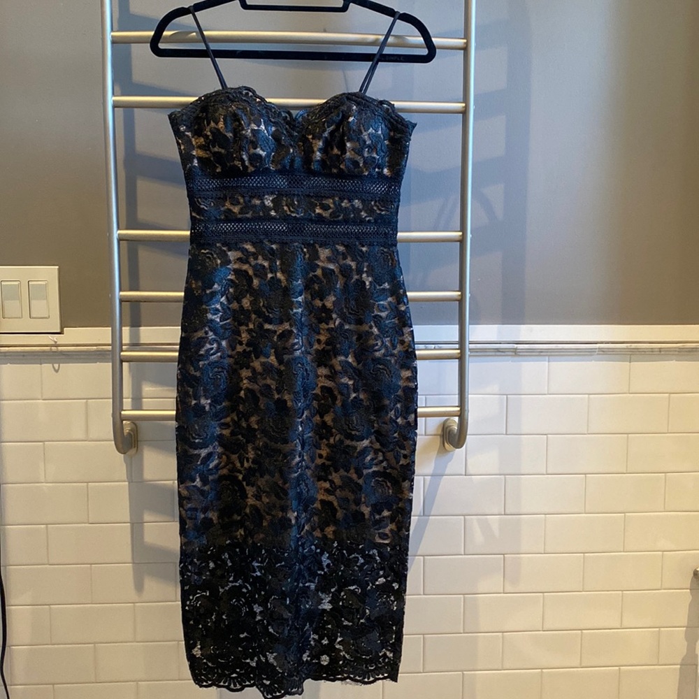 Xscape Women’s Black Lace Detail Dress